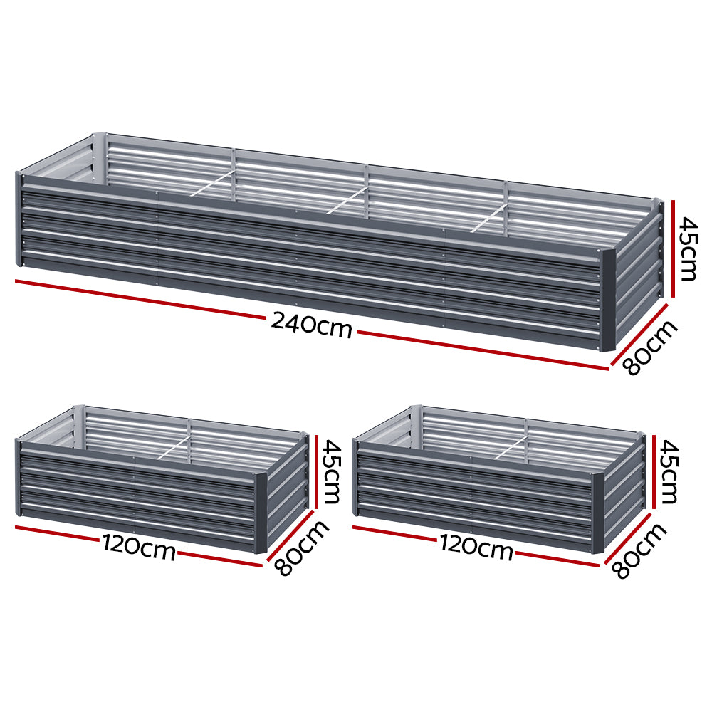 Raised Garden Bed 240X80X45cm