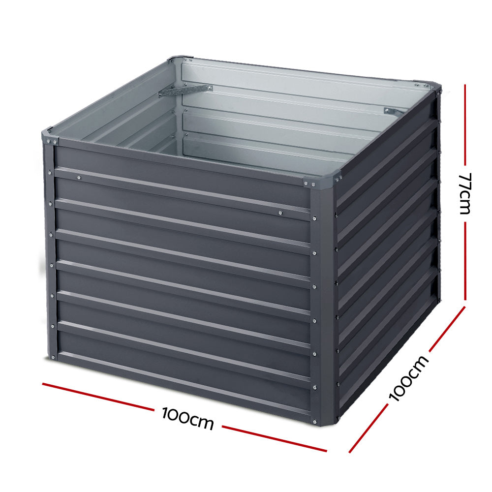 2x Raised Garden Bed Instant Planter 100 x 100 x 77cm