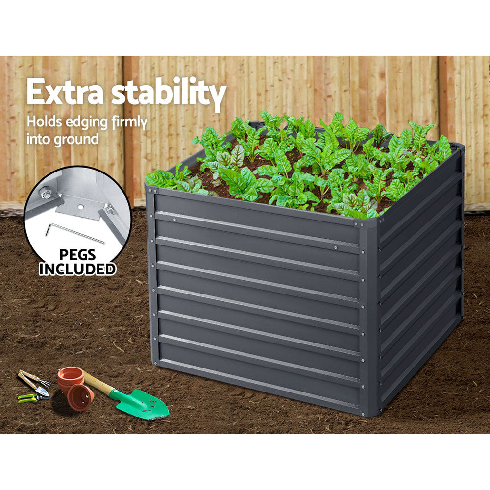 2x Raised Garden Bed Instant Planter 100 x 100 x 77cm