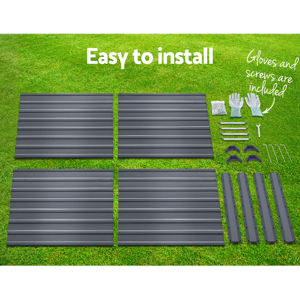 2x Raised Garden Bed Instant Planter 100 x 100 x 77cm