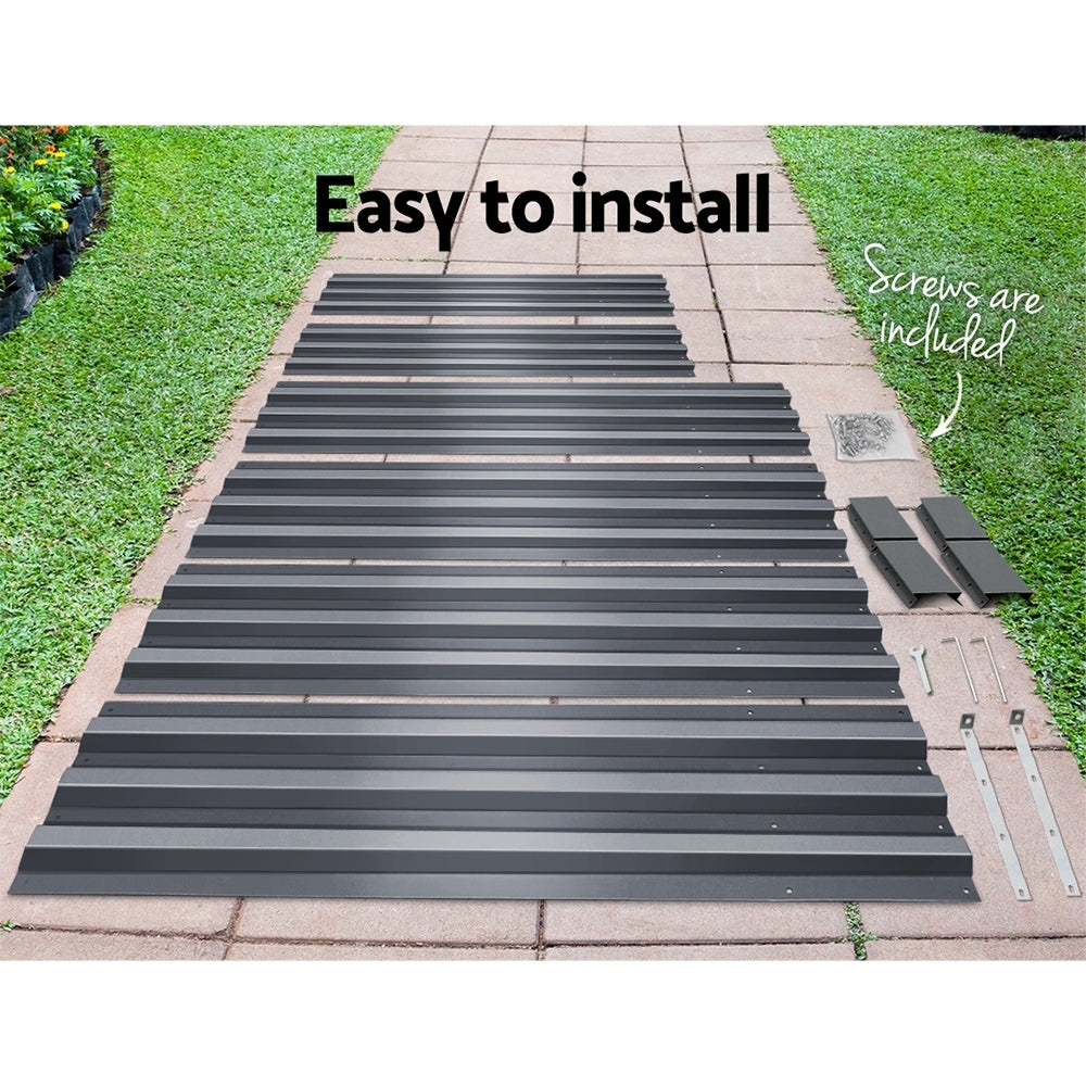 2x Raised Garden Bed 210x90cm