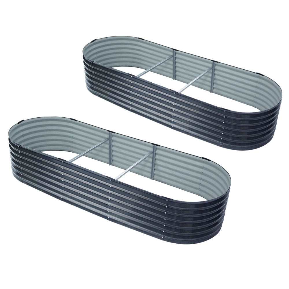 2 x Raised Garden Bed 240X80X42cm