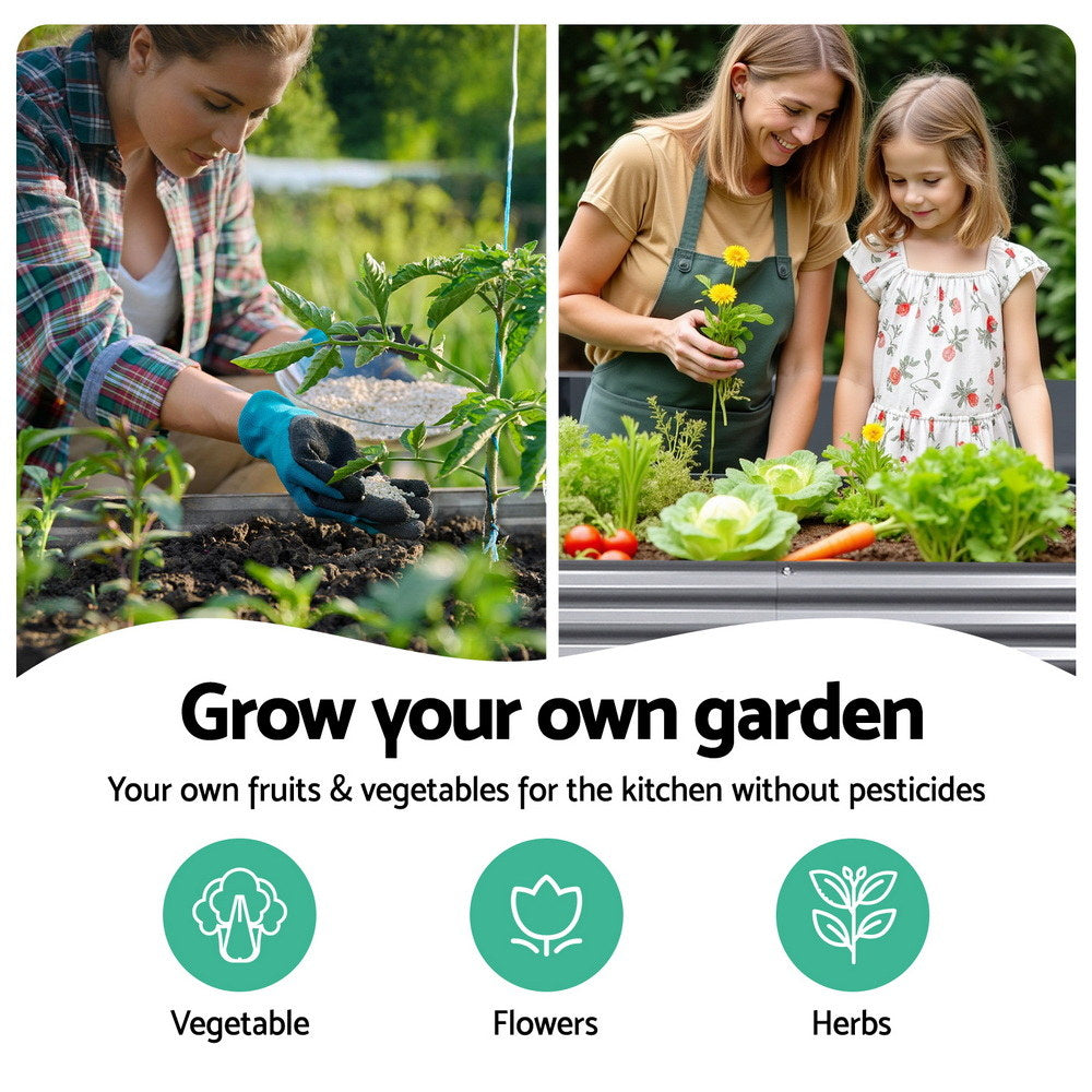 Raised Garden Bed 320X80X42cm Oval