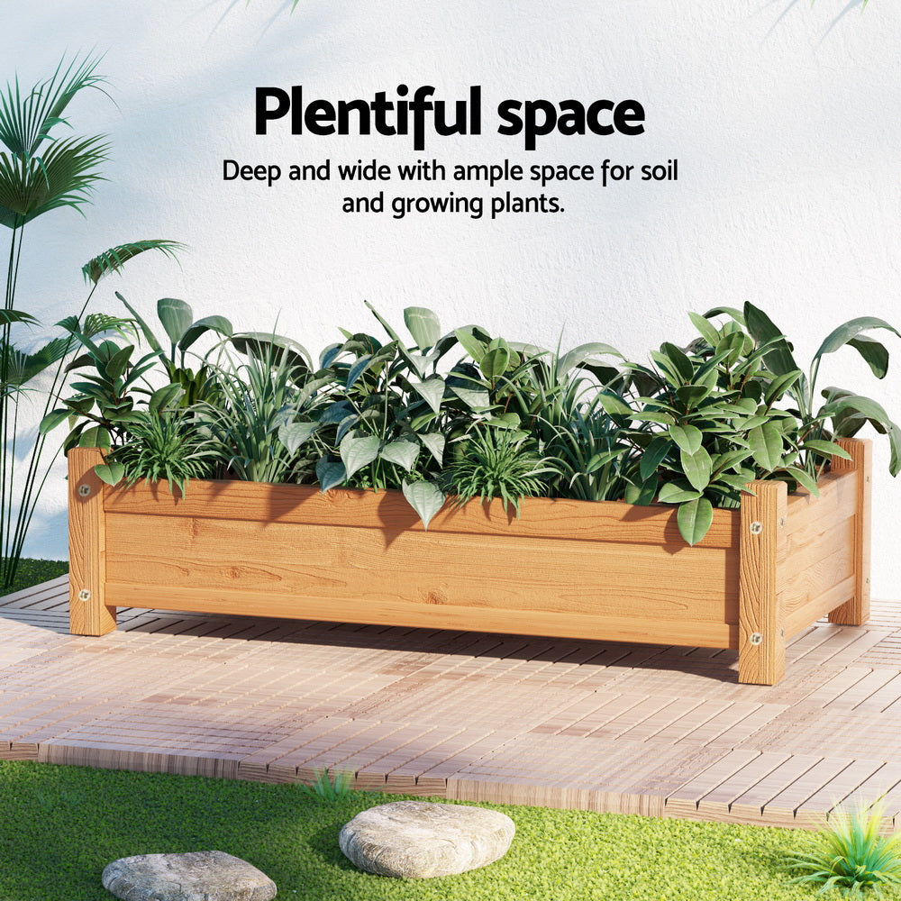 Rasied Wooden Garden Bed 65x33x16cm