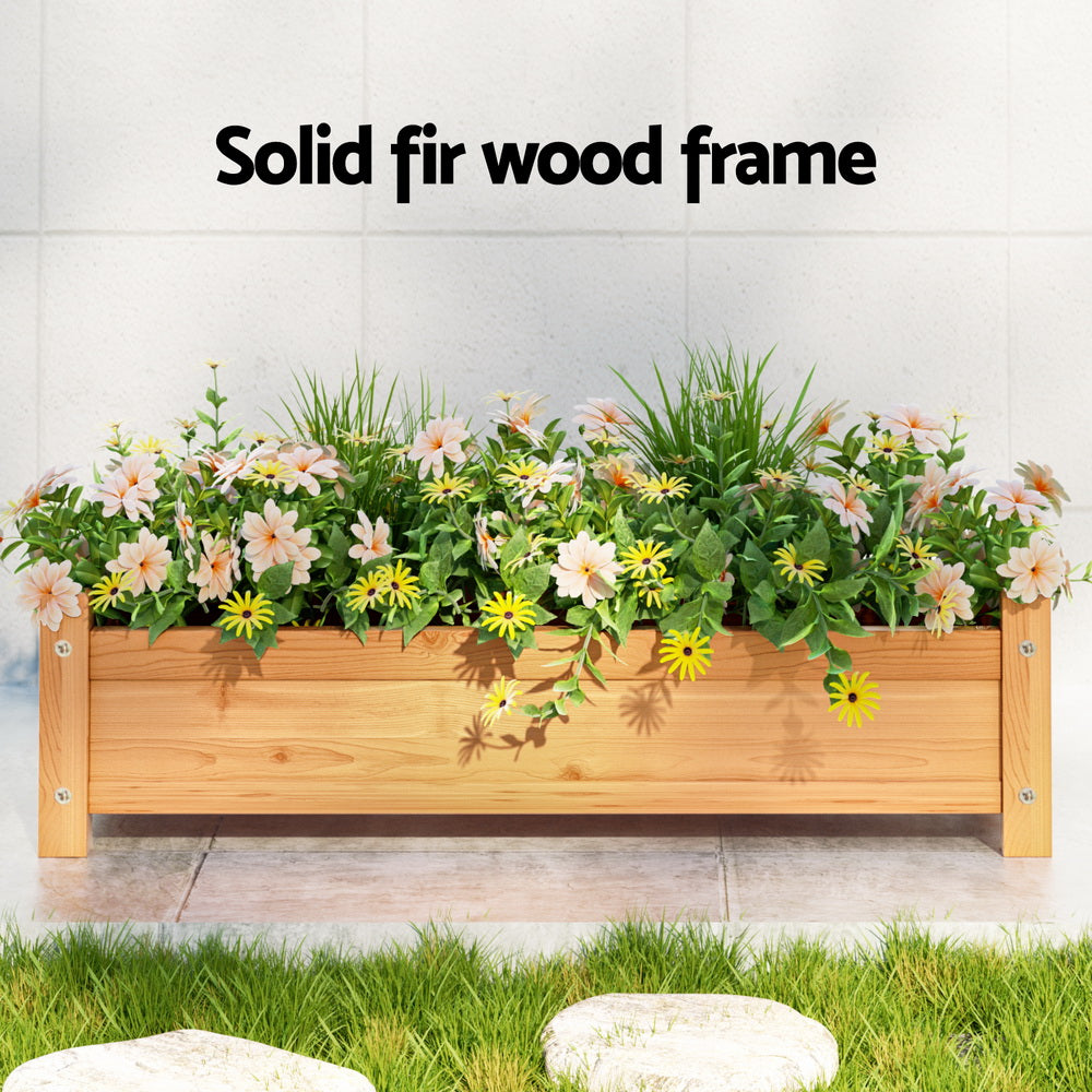 Rasied Wooden Garden Bed 65x33x16cm