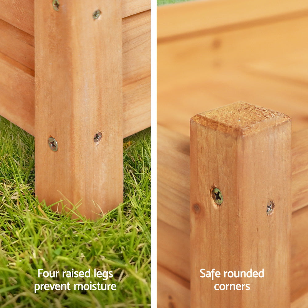 Rasied Wooden Garden Bed 65x33x16cm