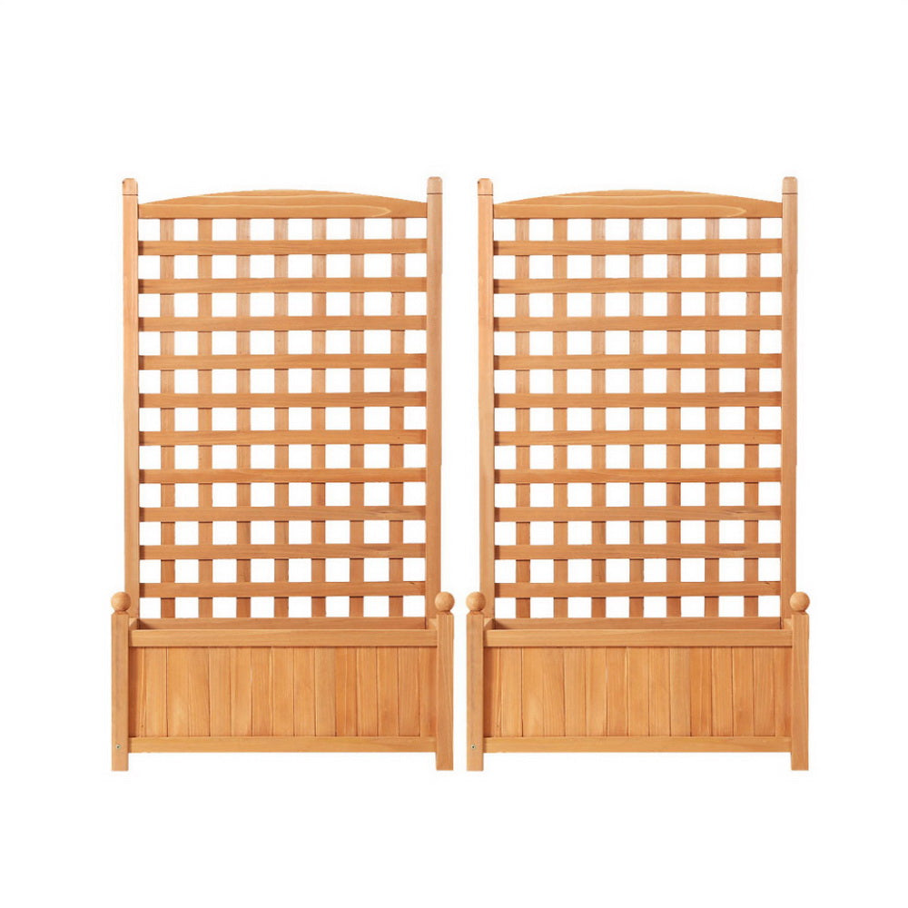 2 X Raised Garden Bed Wooden 64x35x115cm