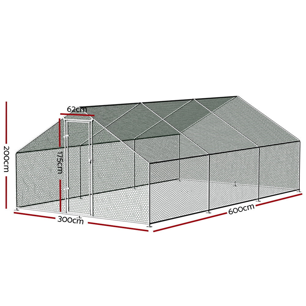 Chicken Coop Cage 3x6x2m