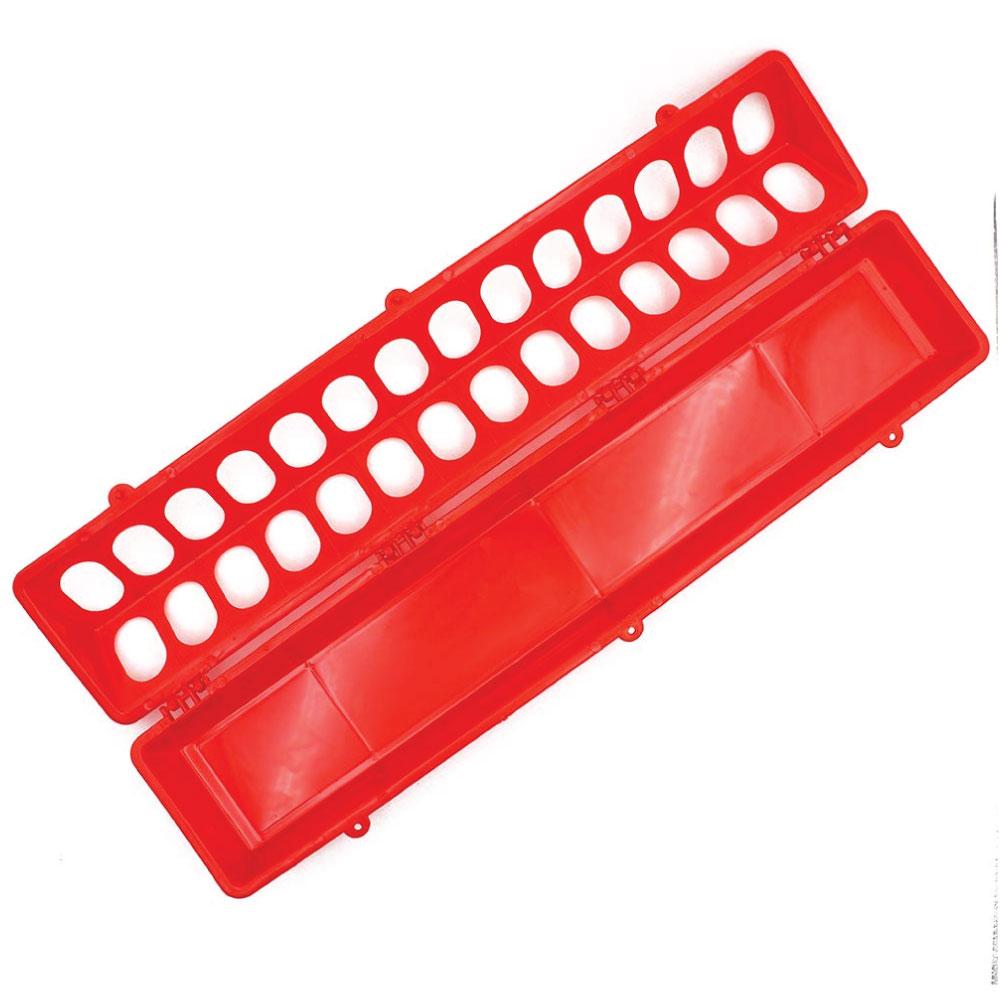 Chicken Feeding Trough Red