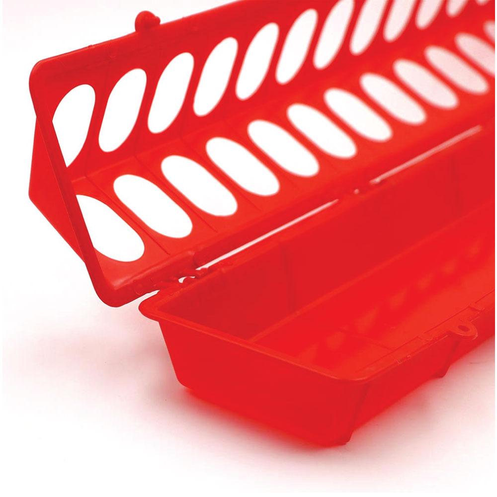 Chicken Feeding Trough Red