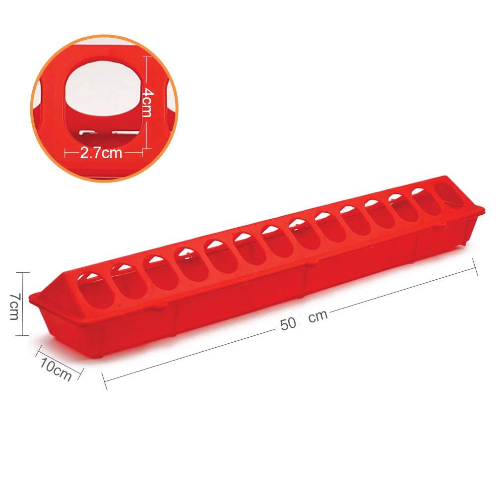 Chicken Feeding Trough Red