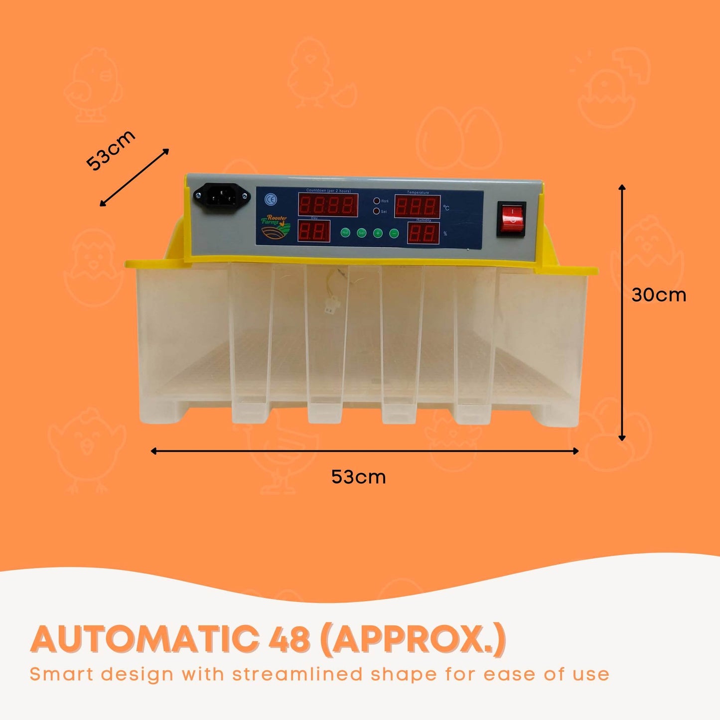 Electric 48 Egg Incubator + Accessories