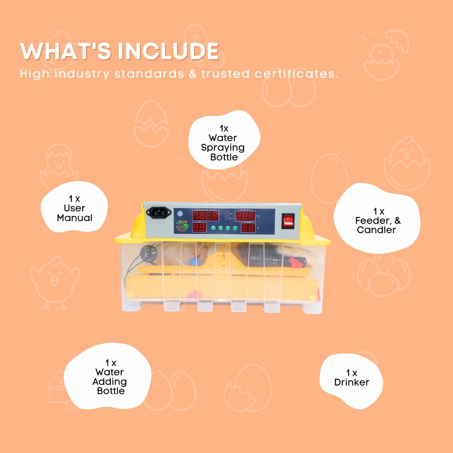 Electric 48 Egg Incubator + Accessories