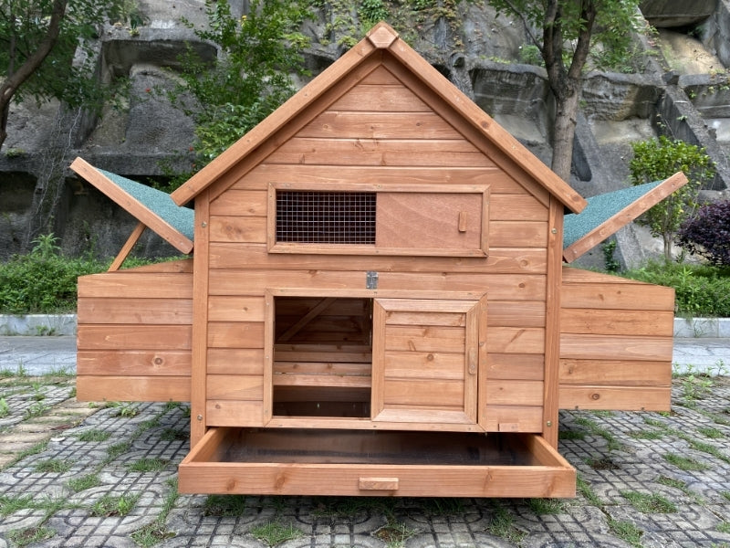 Double Deluxe Chicken Coop with Run