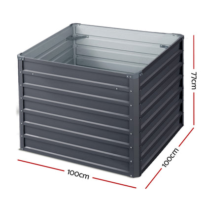 2x Raised Garden Bed Instant Planter 100 x 100 x 77cm