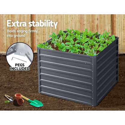 2x Raised Garden Bed Instant Planter 100 x 100 x 77cm