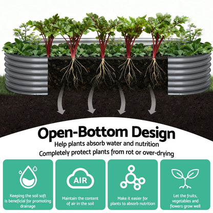 Raised Garden Bed 320X80X42cm Oval