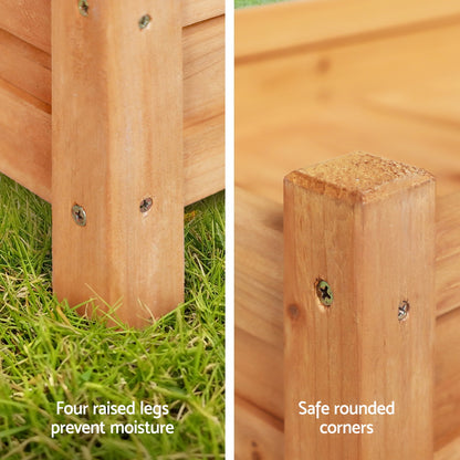 Rasied Wooden Garden Bed 65x33x16cm