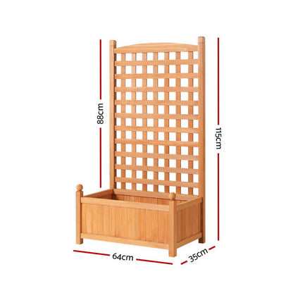 2 X Raised Garden Bed Wooden 64x35x115cm