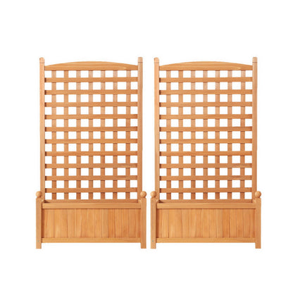 2 X Raised Garden Bed Wooden 64x35x115cm