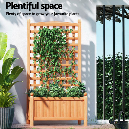 2 X Raised Garden Bed Wooden 64x35x115cm