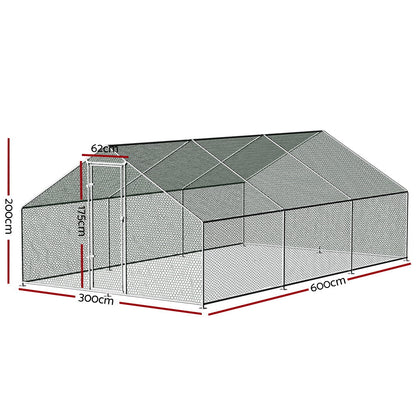 Chicken Coop Cage 3x6x2m